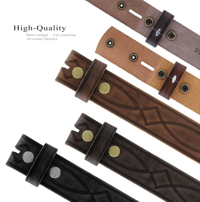 Belts.com 382000 Genuine One Piece Full Grain Leather Hand Tooled Engraved Belt Strap 1-1/2" Wide (Brown, 36) - Image 5